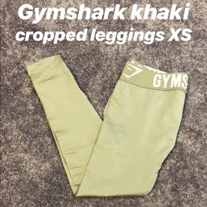 Gymshark XS Khaki Cropped Leggings